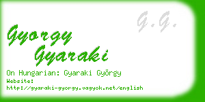 gyorgy gyaraki business card
